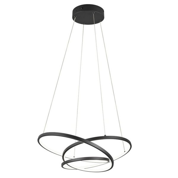 Petit plafonnier LED DARVIN 34 W 4 500 lm, dimmable DIP SWITCH 2 300 + 3 000 + 4 000 K IP20 Noir