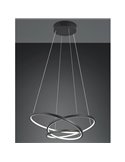 Lámpara LED de techo DARVIN pequeña 34W 4500lm, regulable DIP SWITCH 2300+3000+4000K IP20 Negro