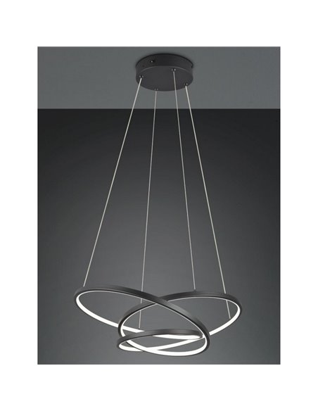 Lámpara LED de techo DARVIN pequeña 34W 4500lm, regulable DIP SWITCH 2300+3000+4000K IP20 Negro