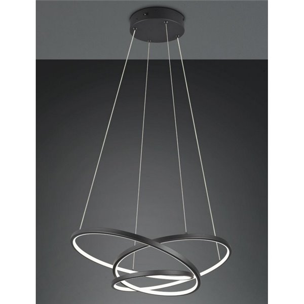 Luminária de teto pequena DARVIN LED 34W 4500lm, DIP SWITCH regulável 2300+3000+4000K IP20 Preto