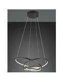 Lámpara LED de techo DARVIN pequeña 34W 4500lm, regulable DIP SWITCH 2300+3000+4000K IP20 Negro