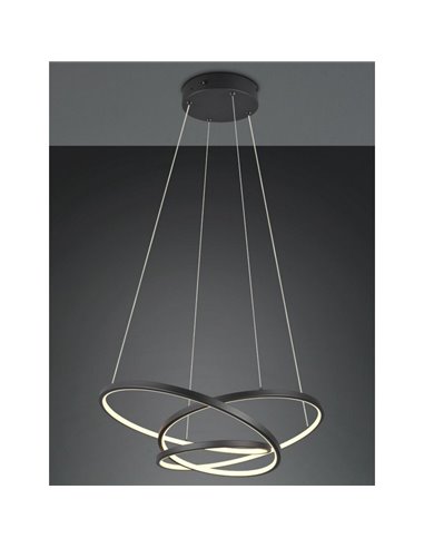 Lámpara LED de techo DARVIN pequeña 34W 4500lm, regulable DIP SWITCH 2300+3000+4000K IP20 Negro