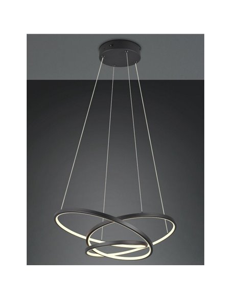 Lámpara LED de techo DARVIN pequeña 34W 4500lm, regulable DIP SWITCH 2300+3000+4000K IP20 Negro