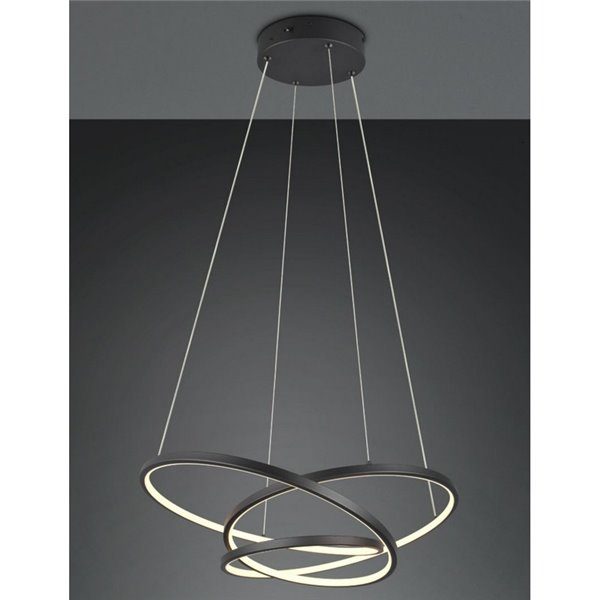 Lámpara LED de techo DARVIN pequeña 34W 4500lm, regulable DIP SWITCH 2300+3000+4000K IP20 Negro