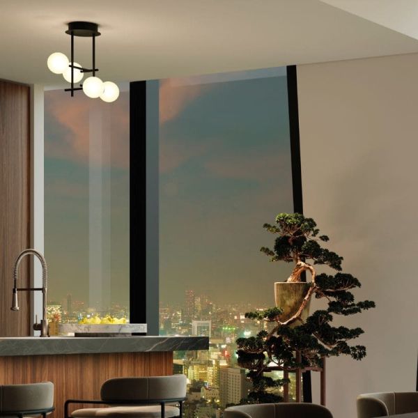 Plafón de techo CELLAR 4 luces 7633 Mantra ambiente | LeonLeds