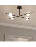 Plafón LED CUBA negro y dorado 32W 7162 Mantra ambiente detalle | LeonLeds