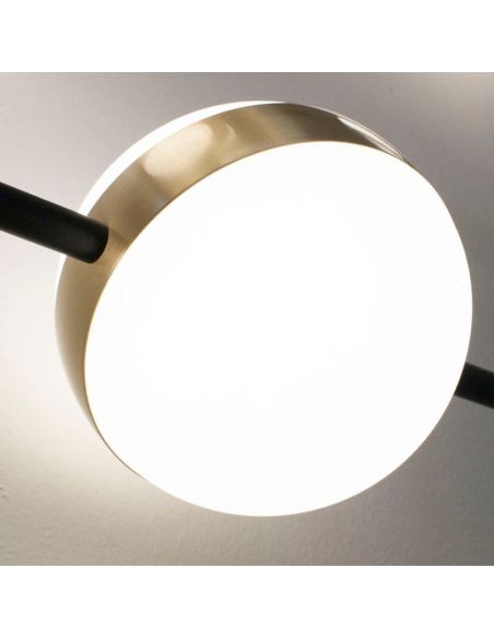 Plafón LED CUBA negro y dorado 32W 7162 Mantra detalle 2 | LeonLeds