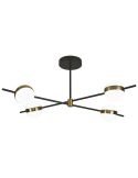 Plafón LED CUBA negro y dorado 32W 7162 Mantra | LeonLeds