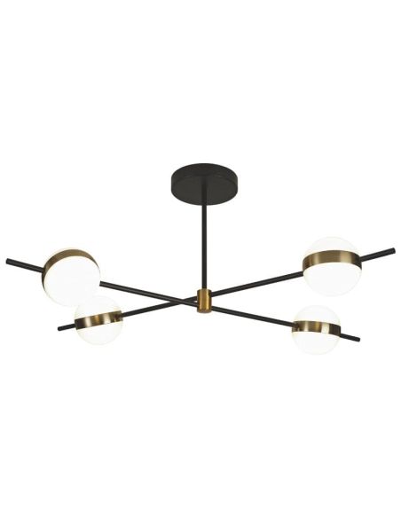 Plafón LED CUBA negro y dorado 32W 7162 Mantra | LeonLeds