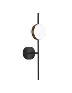 Luminária de parede LED Mantra 6W CUBA, preta e dourada, 7163 | LeonLeds