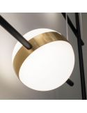 Lámpara de techo LED CUBA negra y dorada 32W 7161 Mantra detalle 1 | LeonLeds