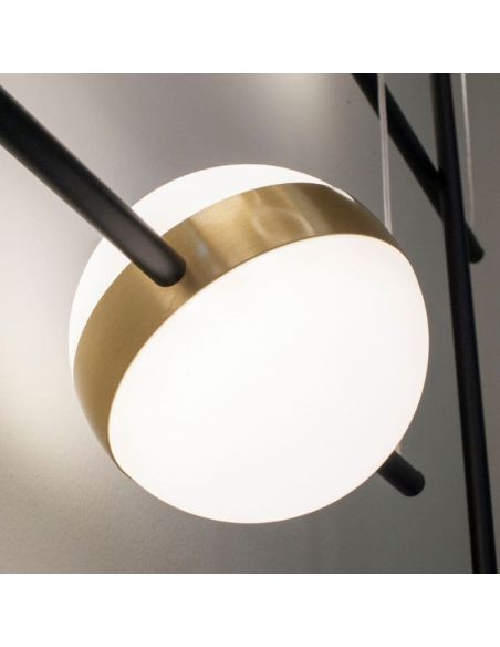 Lámpara de techo LED CUBA negra y dorada 32W 7161 Mantra detalle 1 | LeonLeds