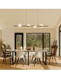 Lámpara de techo LED CUBA negra y dorada 32W 7161 Mantra ambiente | LeonLeds
