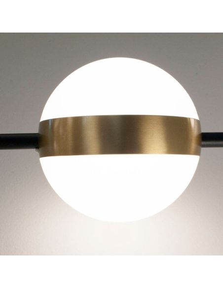 Lámpara de techo LED CUBA negra y dorada 32W 7161 Mantra detalle 2 | LeonLeds