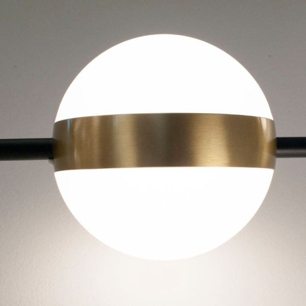 Lámpara de techo LED CUBA negra y dorada 32W 7161 Mantra detalle 2 | LeonLeds