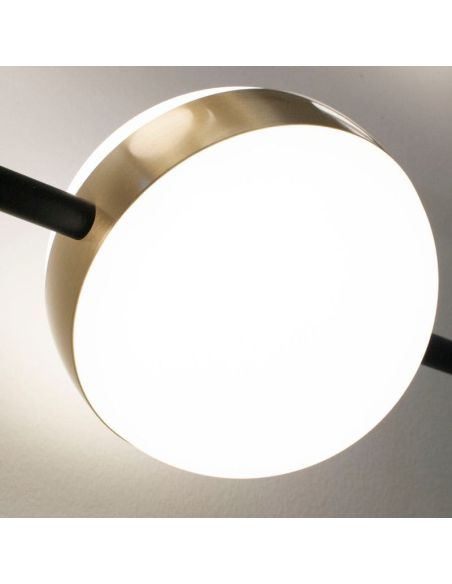 Lámpara de techo LED CUBA negra y dorada 32W 7161 Mantra detalle 3 | LeonLeds