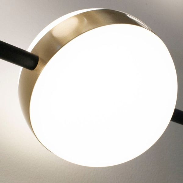 Luminária de teto CUBA LED, preta e dourada, 32W, 7161, Mantra, detalhe 3 | LeonLeds