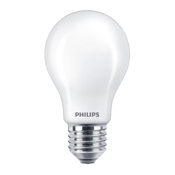 Pack 2 bombillas LED classic E27 8,5W equivalente a 75W A60, 4000K 1055Lm, cristal opaco