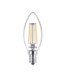 Pack de 3 bombillas LED E14 vela filamento classic 4,3W equivalente a 40W B35, 2700K 470Lm
