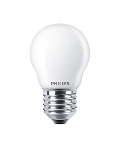 Pacote de 2 lâmpadas LED clássicas E27 2,2W, equivalente a 25W P45, 2700K 250Lm, vidro opaco