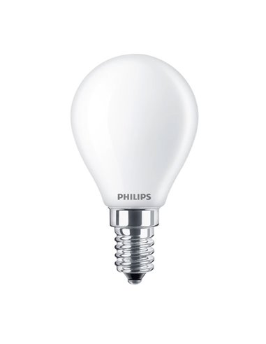 Pack 2 bombillas LED classic E14 vela filamento opaco 4,3W equivalente a 40W P45, 2700K 470Lm
