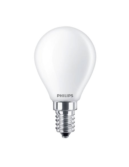 Pack 2 bombillas LED classic E14 vela filamento opaco 4,3W equivalente a 40W P45, 2700K 470Lm