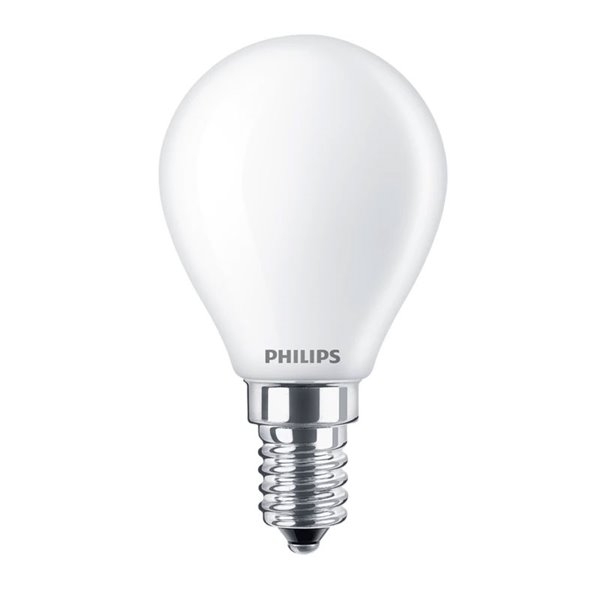 Pack 2 bombillas LED classic E14 vela filamento opaco 4,3W equivalente a 40W P45, 2700K 470Lm