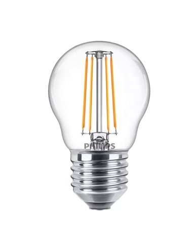 Pack de 2 ampoules LED filament classiques E27, 4,3W équivalent à 40W P45, 2700K, 470Lm