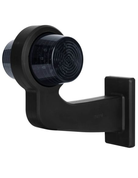 Intermitente lateral LED LKD 2589 GRAPHITE con brazo largo flexible 12/24V IP68 E9 Categoría 5