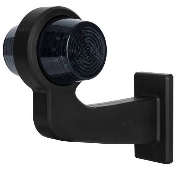 Clignotant latéral à LED LKD 2589 GRAPHITE avec bras flexible long 12/24V IP68 E9 Catégorie 5