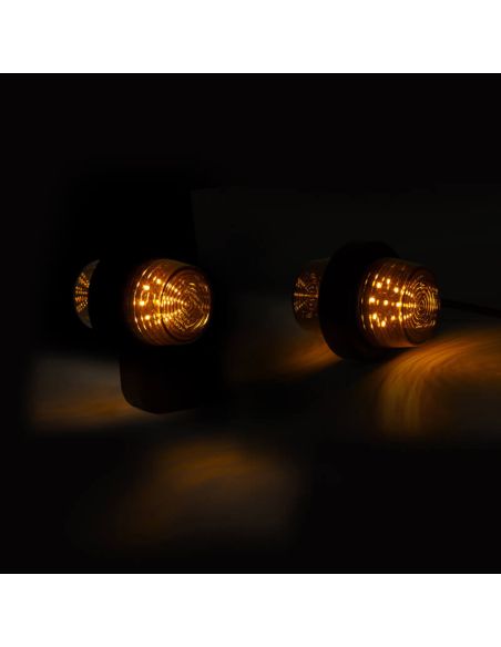 Indicador lateral LED LKD 2589 GRAFITE com braço longo flexível 12/24V IP68 E9 Categoria 5