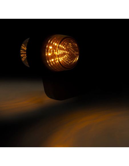 Intermitente lateral LED LKD 2589 GRAPHITE con brazo largo flexible 12/24V IP68 E9 Categoría 5