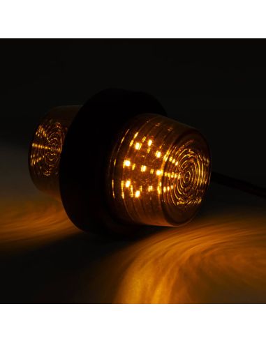 Indicador lateral LED fumê LKD 2590 GRAFITE com braço curto 12/24V IP68 E9