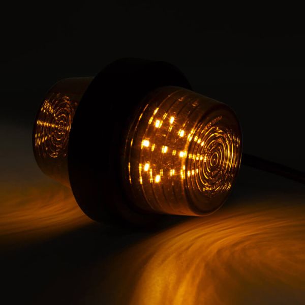 Indicador lateral LED fumê LKD 2590 GRAFITE com braço curto 12/24V IP68 E9