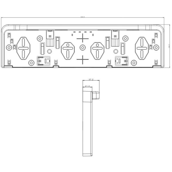 Medidas Portamatrículas con iluminación LED FT-264 LED universal con homologación R148 L E9