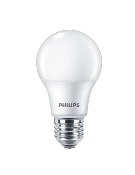 Pacote de 4 lâmpadas LED E27, 8W, equivalente a 60W A60, 2700K, 806Lm, 180º, vidro opaco