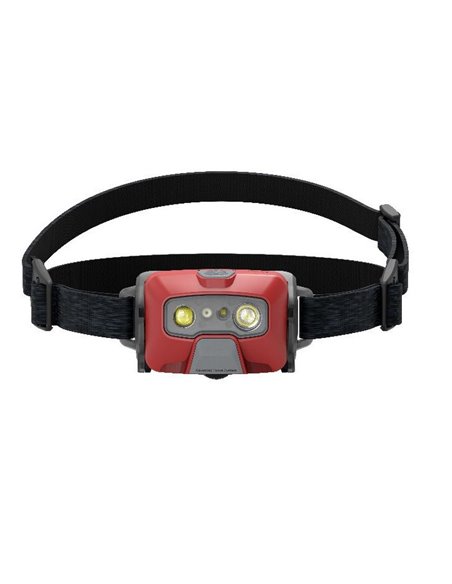 Linterna frontal LED HF6R CORE 800Lm alcance 160m, carga magnética Li-iON 2000 mAh, 7.4V IP68 Rojo