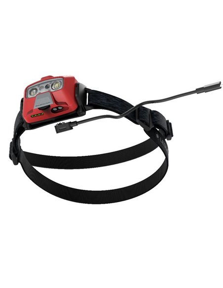 Linterna frontal LED HF6R CORE 800Lm alcance 160m, carga magnética Li-iON 2000 mAh, 7.4V IP68 Rojo