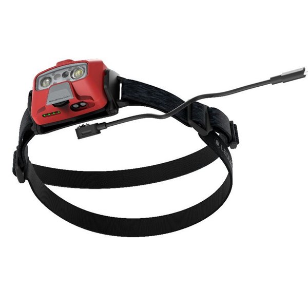 Linterna frontal LED HF6R CORE 800Lm alcance 160m, carga magnética Li-iON 2000 mAh, 7.4V IP68 Rojo