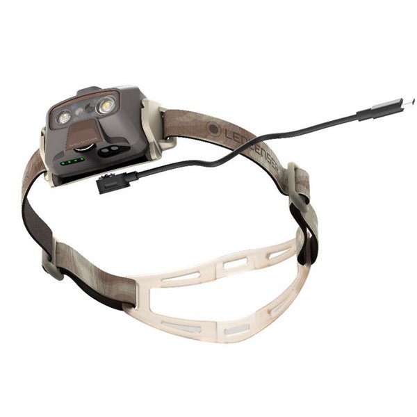 Linterna frontal LED HF6R SIGNATURE 170m 1000Lm ultra ligera, Li-iON 2000 mAh, 3.7V IP68 Camuflaje