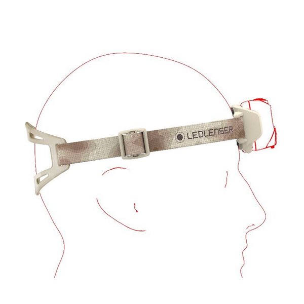 Linterna frontal LED HF6R SIGNATURE 170m 1000Lm ultra ligera, Li-iON 2000 mAh, 3.7V IP68 Camuflaje