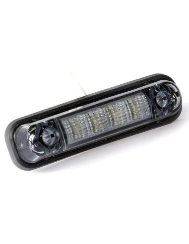 Feu de gabarit à LED FT-081 DARK 12–36 V avec lentille foncée et base plate en caoutchouc – Blanc / Ambre / Rouge