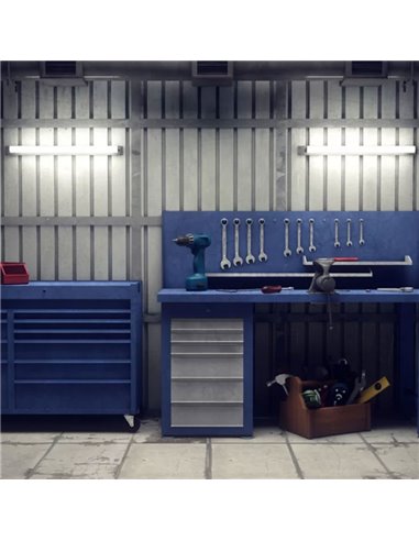 Pantalla estanca LED 60cm 17W 3000Lm 1550Lm, ProjectLine, IP65 IK06