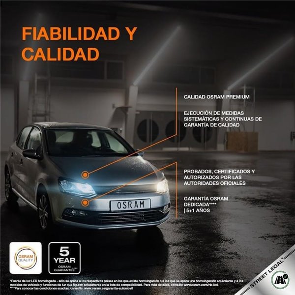 Bombilla LED H7 homologada NIGHT BREAKER LED SPEED H7 450, +450%, 64210DWNBSP-2HB, ALCANCE 240M, 6000K, sin transformador, Pack 