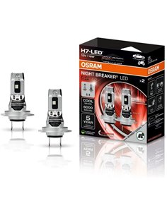 Bombilla LED H7 homologada NIGHT BREAKER LED SPEED H7 450, +450%, 64210DWNBSP-2HB, ALCANCE 240M, 6000K, sin transformador, Pack