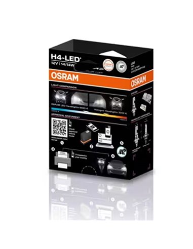 Bombilla LED H4 Homologada NIGHT BREAKER LED SPEED H4 450, +450%, 64193DWNBSP-1HB, alcance 240m, 6000K