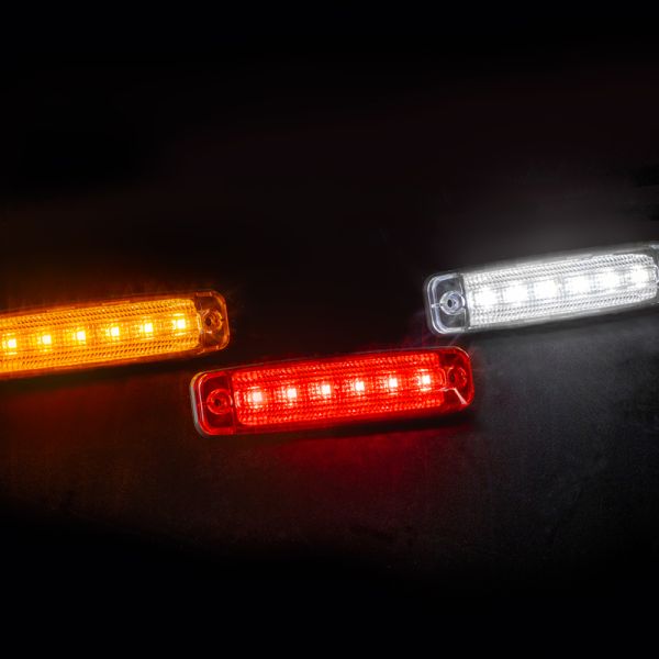 Barra LED de gálibo FT-079 12–24V compacta – Blanca / Ámbar / Roja E9 R10 A R1 SM1