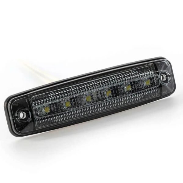 Luz de gálibo LED FT-079 DARK 12–36V con tulipa oscura y base de goma – Blanca / Ámbar / Roja