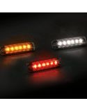 Luz de gálibo LED FT-079 DARK 12–36V con tulipa oscura y base de goma – Blanca / Ámbar / Roja