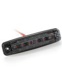Feu de gabarit à LED FT-079 DARK 12–36 V avec lentille foncée et base en caoutchouc – Blanc / Ambre / Rouge